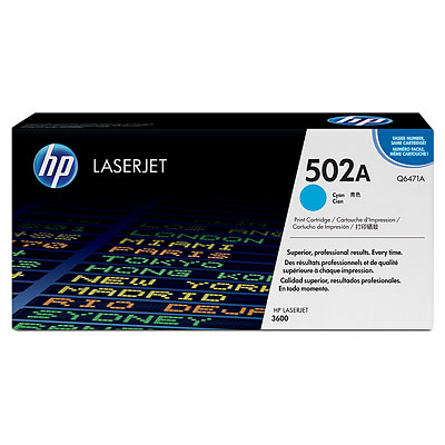 Mực in HP 502A Cyan LaserJet Toner Cartridge (Q6471A)