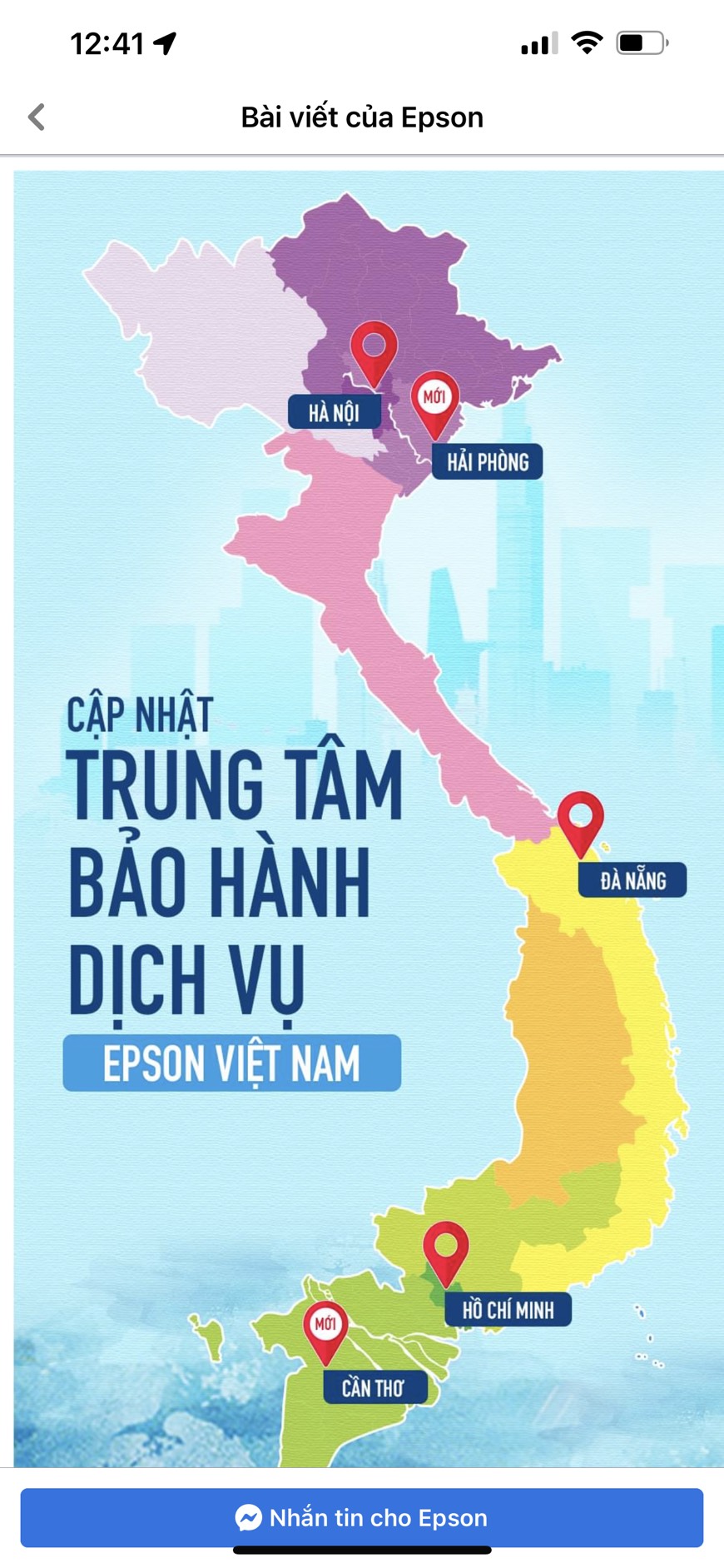 Trung Tâm bảo hành epson Việt Nam